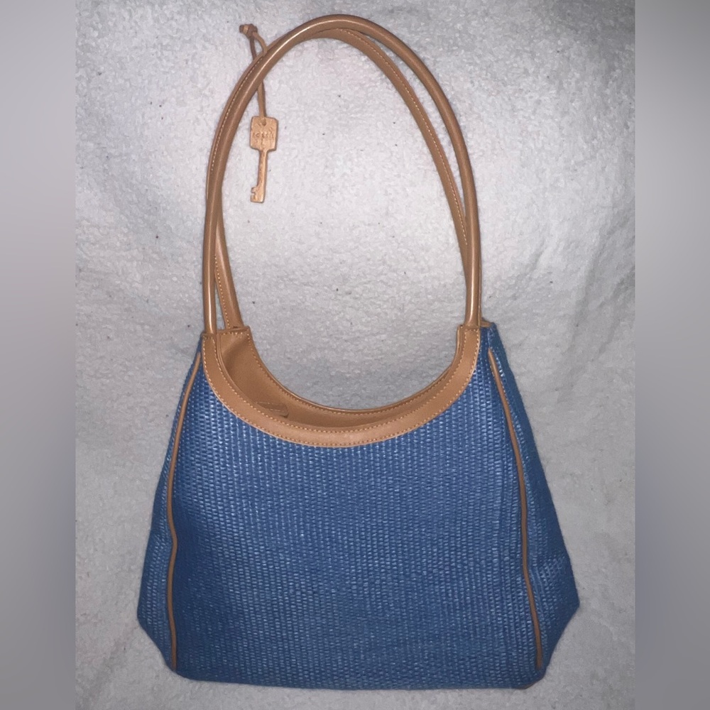 Fossil Woven Straw Purse Bag | Blue | - Picture 2 of 9